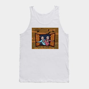 Halloween Ghost Haunted House Tank Top